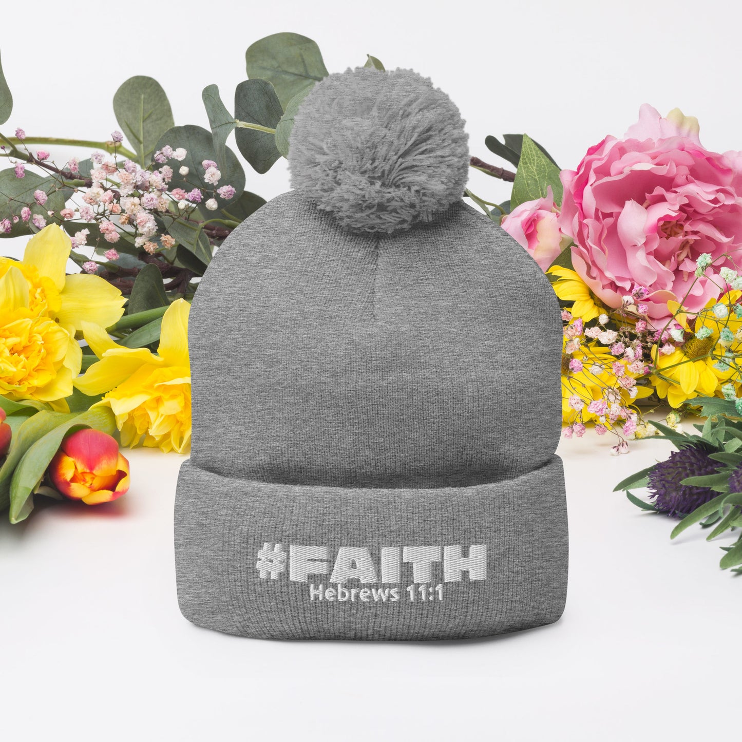 #Faith Pom-Pom Beanie