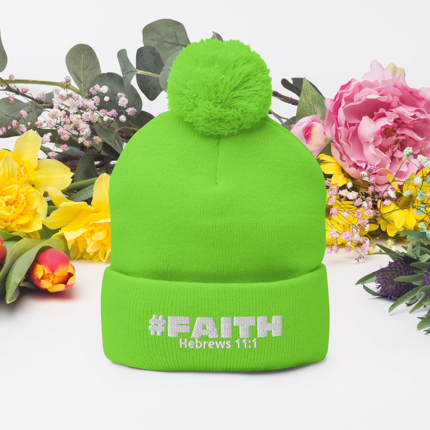 #Faith Pom-Pom Beanie