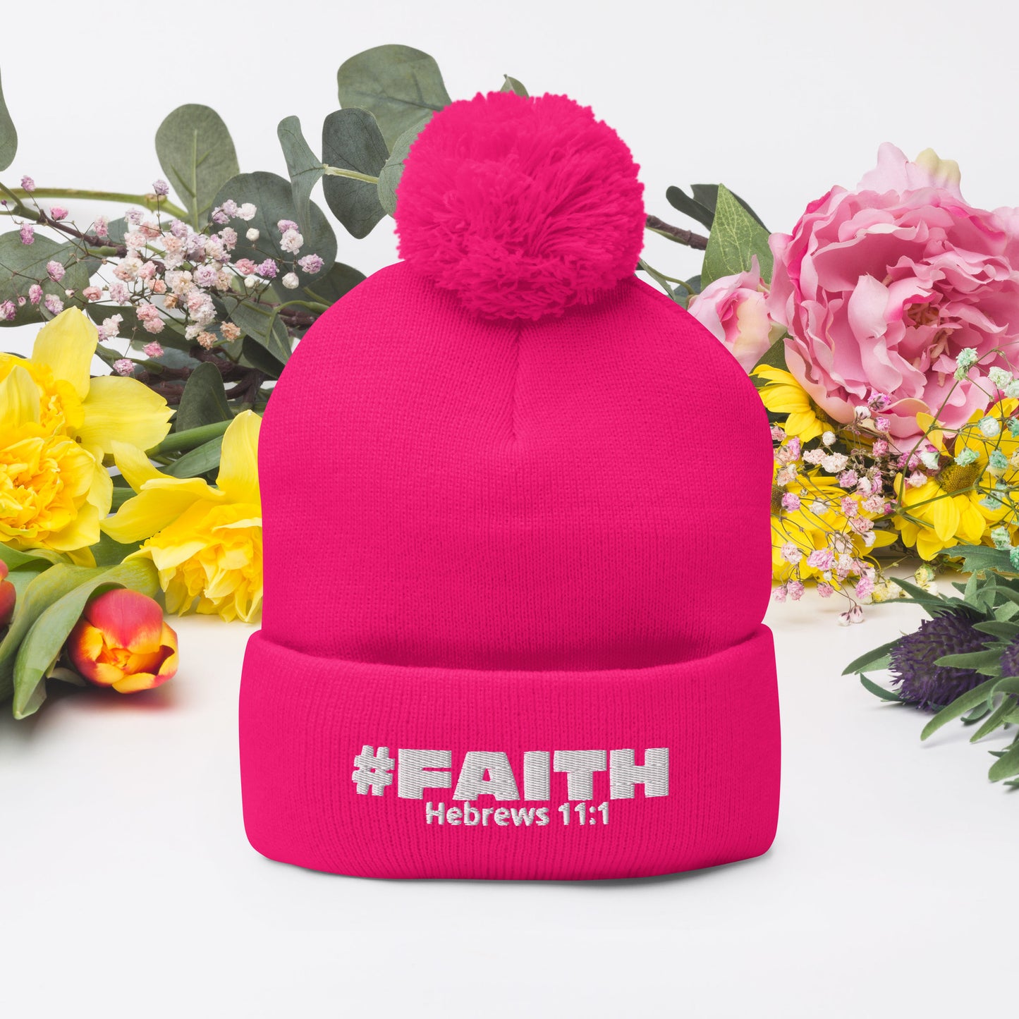 #Faith Pom-Pom Beanie