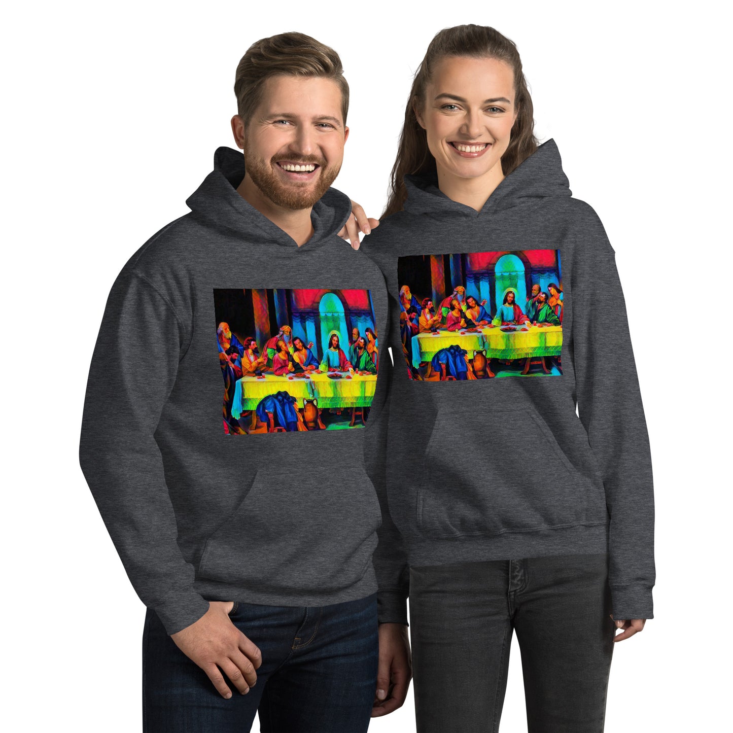 Jesus Watercolor Last Supper Unisex Hoodie