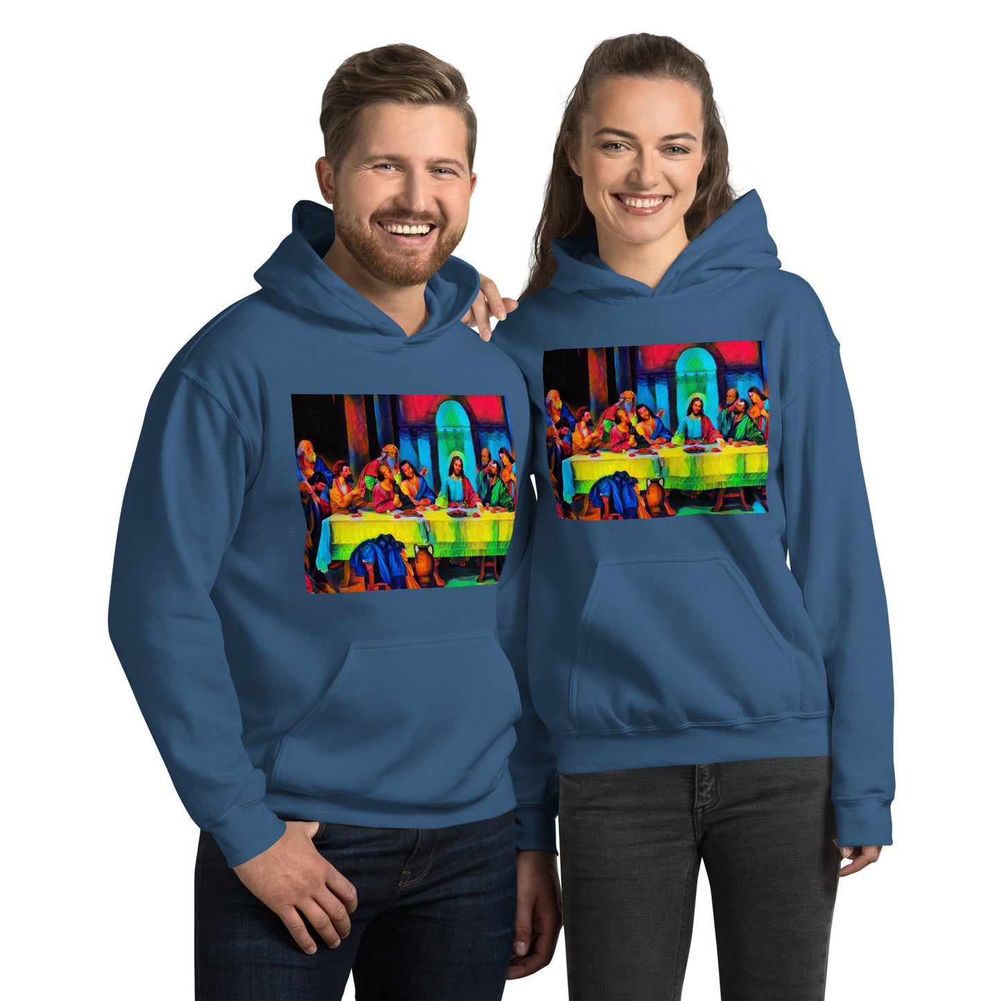 Jesus Watercolor Last Supper Unisex Hoodie