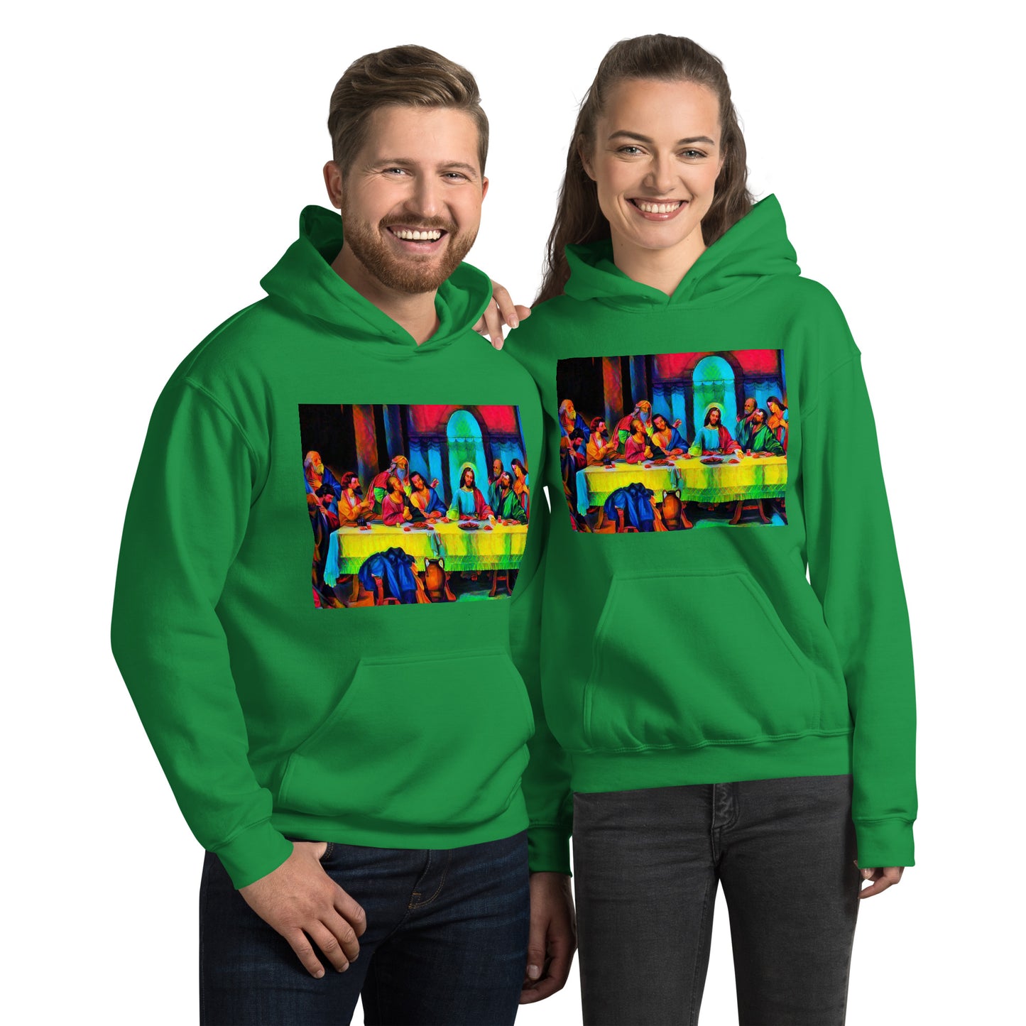 Jesus Watercolor Last Supper Unisex Hoodie