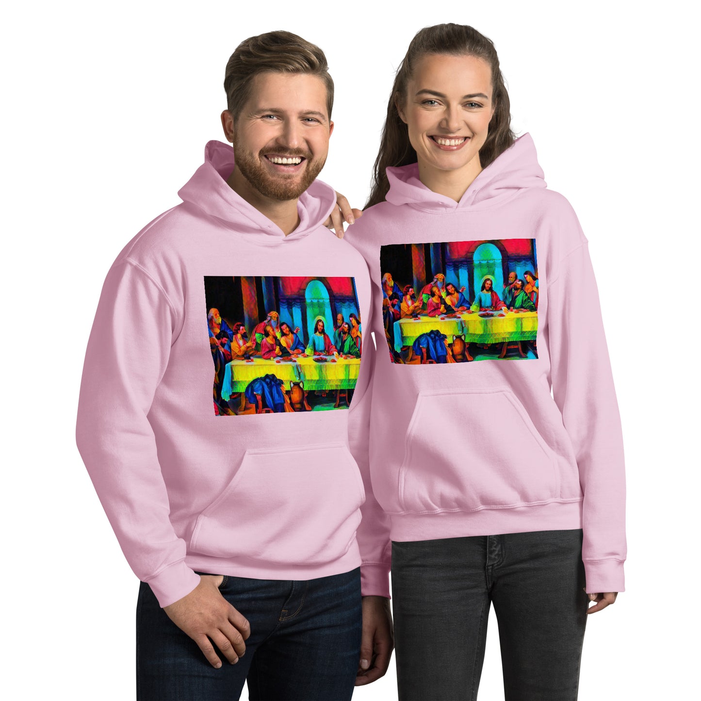 Jesus Watercolor Last Supper Unisex Hoodie