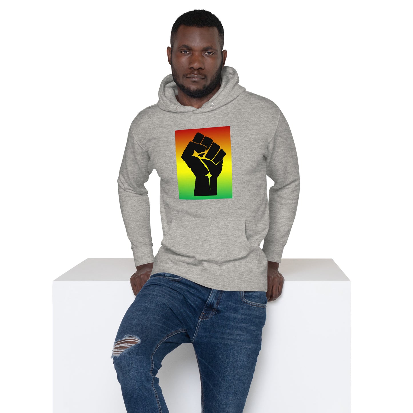 Black Power Pullover Men's Hoodie