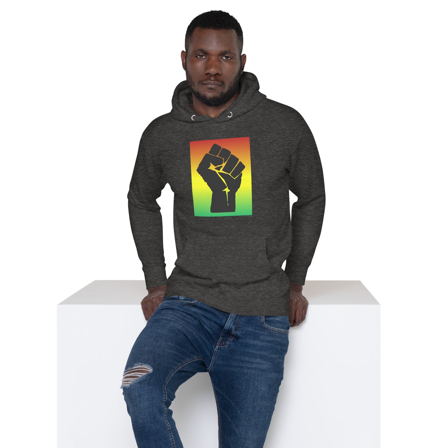 Black Power Pullover Men's Hoodie