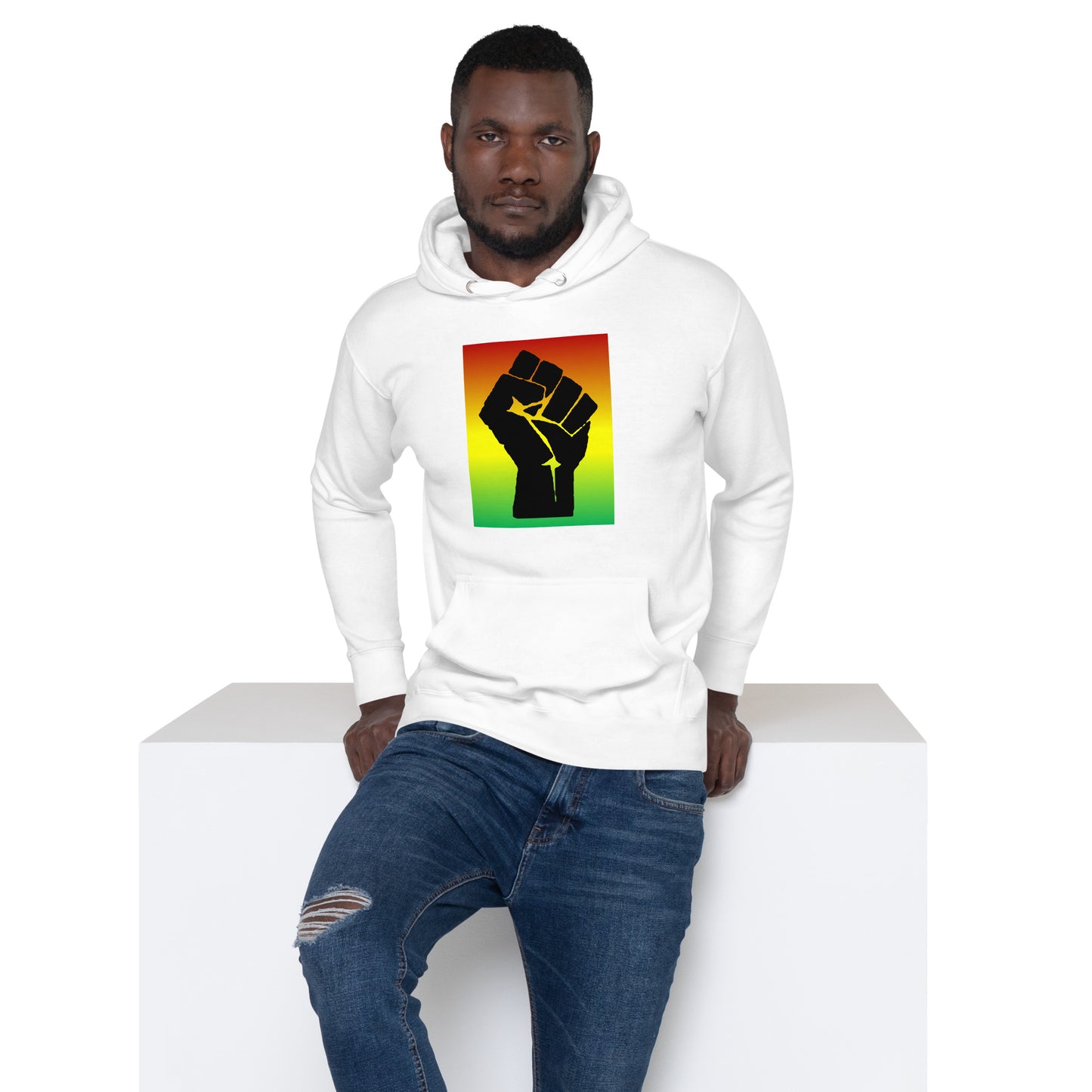 Black Power Pullover Men's Hoodie